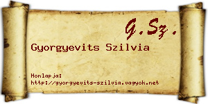 Gyorgyevits Szilvia névjegykártya